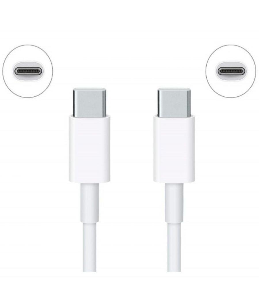 Cable usb 2.0 tipo c xiaomi sjv4108gl/ usb tipo-c macho - usb tipo-c macho/ 1.5m/ blanco