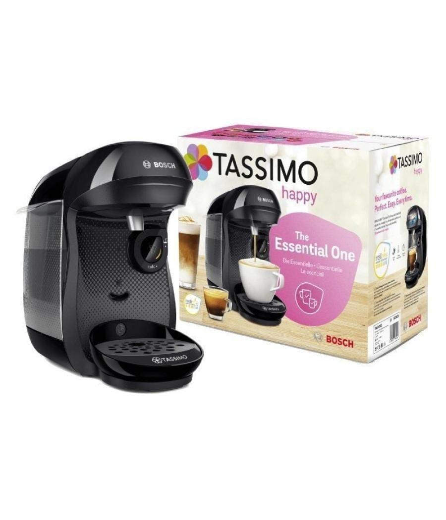 Cafetera de cápsulas bosch tassimo happy/ negra/ incluye descuento 10 euros en café