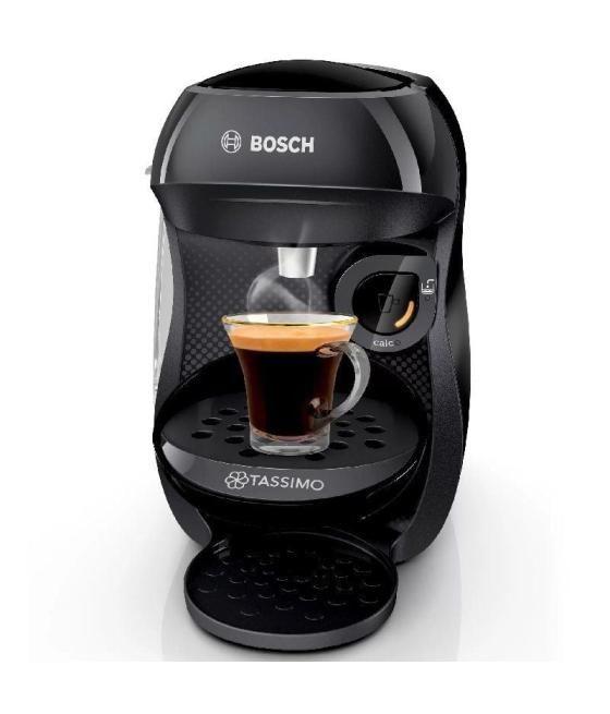 Cafetera de cápsulas bosch tassimo happy/ negra/ incluye descuento 10 euros en café