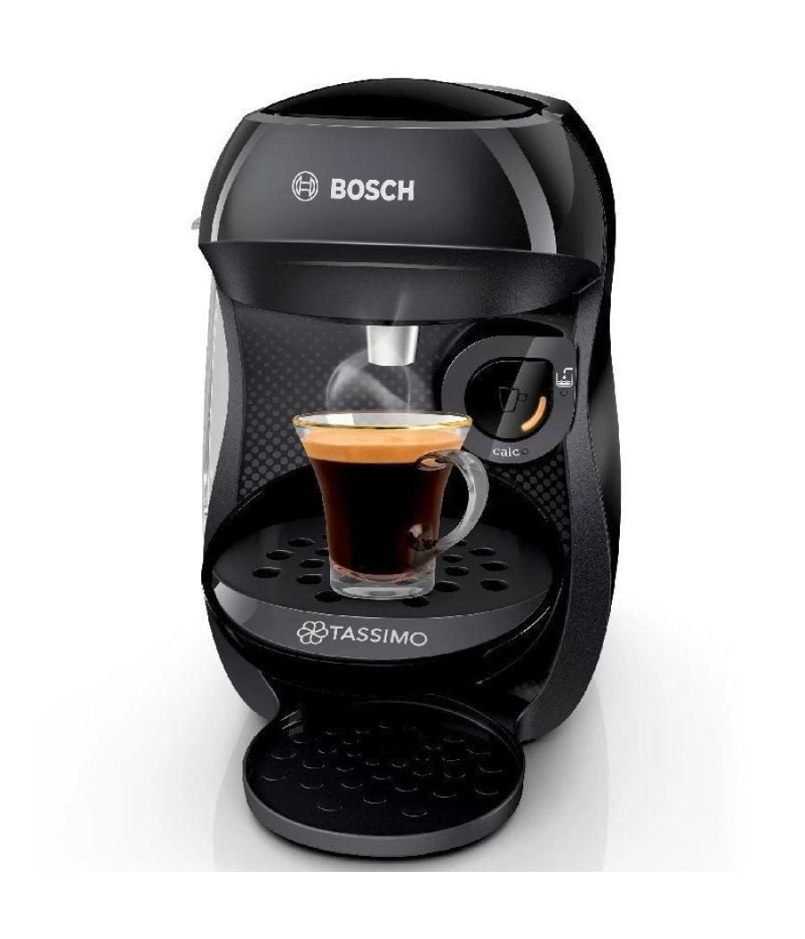 Cafetera de cápsulas bosch tassimo happy/ negra/ incluye descuento 10 euros en café