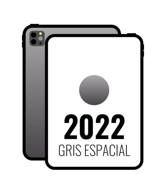 Apple ipad pro 12.9' 2022 6th wifi cell/ 5g/ m2/ 128gb/ gris espacial - mp1x3ty/a