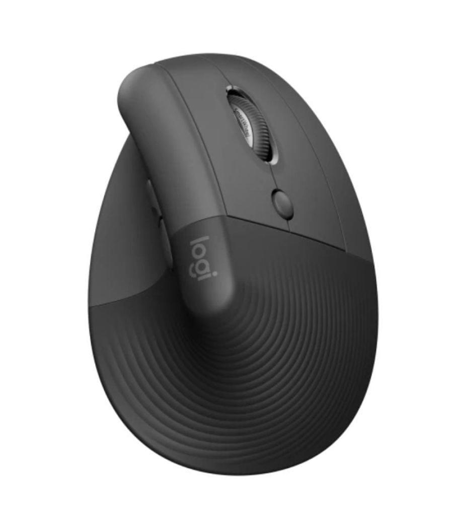 Ratón ergonómico inalámbrico por bluetooth/ 2.4ghz logitech lift vertical ergonomic mouse/ hasta 4000 dpi/ grafito