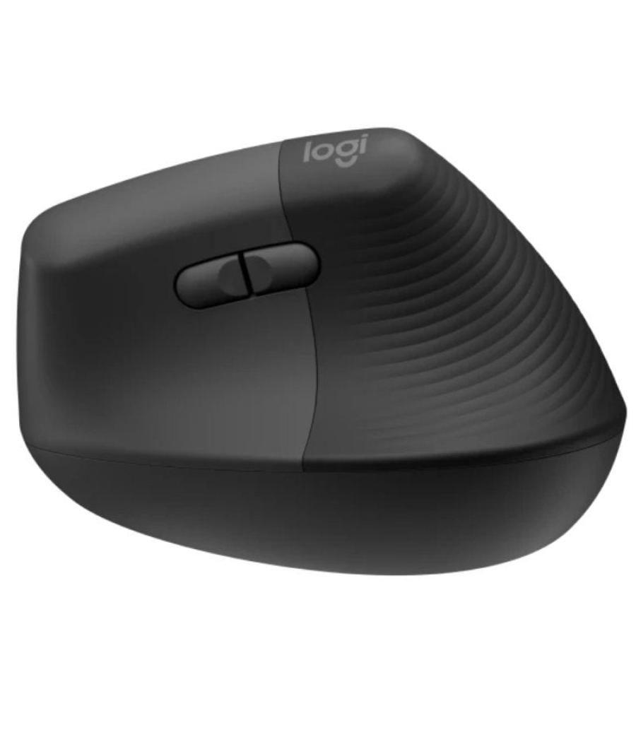 Ratón ergonómico inalámbrico por bluetooth/ 2.4ghz logitech lift vertical ergonomic mouse/ hasta 4000 dpi/ grafito