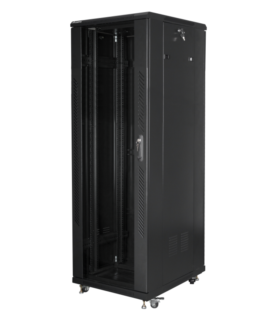 Armario lanberg rack 19" 37u 600x800 flat pack black negro