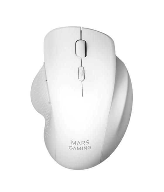 Mouse raton mars gaming mmwergo optico wireless inalambrico 6 botones 3200ppp blanco