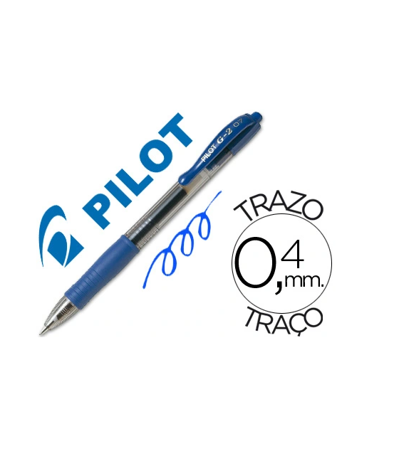 Bolígrafo pilot g-2 azul turquesa tinta gel retráctil...