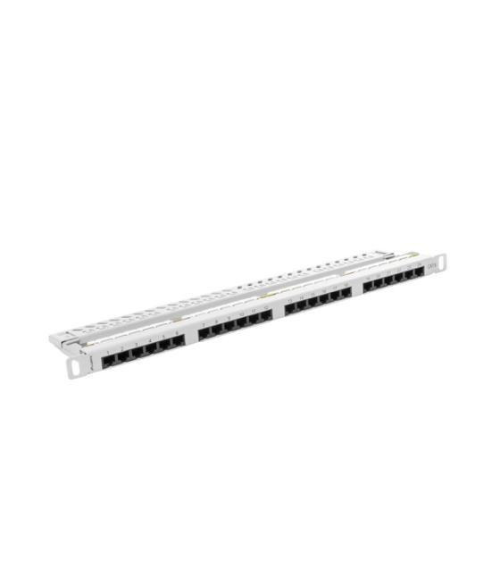 Patch panel lanberg cat.6 utp 24 puertos 0.5u rack 19 gris