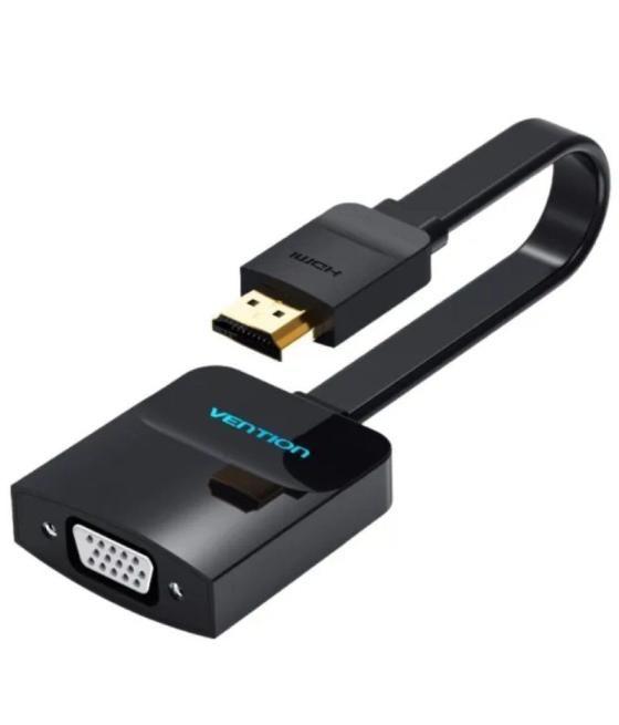 Cable conversor vention 74345/ hdmi macho/ vga hembra - jack 3.5 hembra/ 15cm/ negro