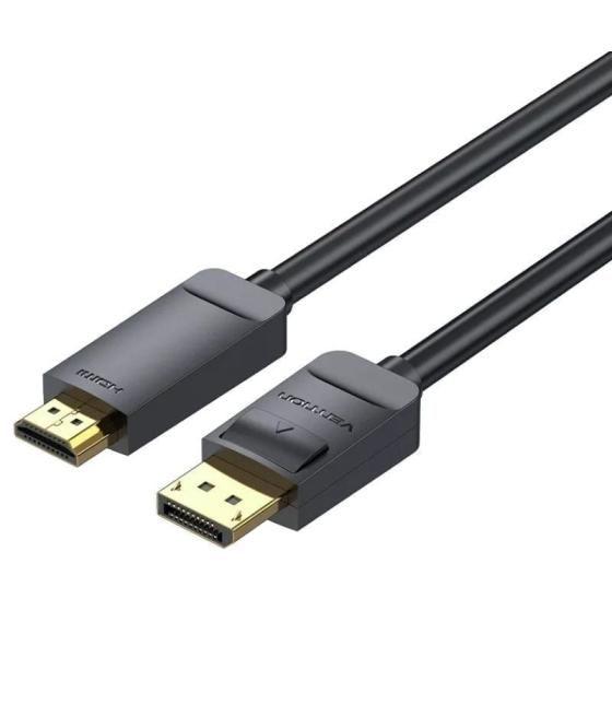 Cable conversor vention hagbg/ displayport macho - hdmi 4k macho/ 1.5m/ negro