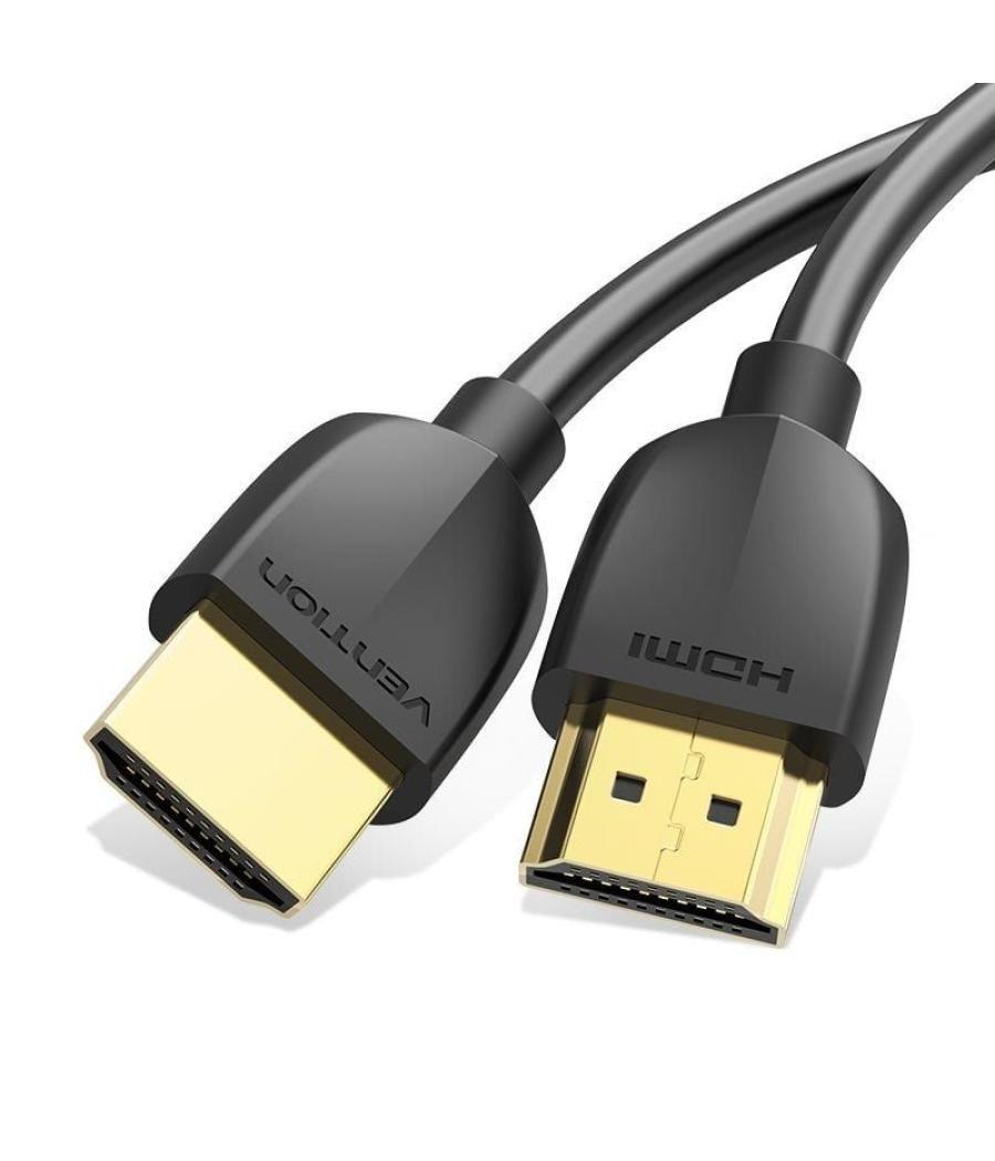 Cable hdmi 2.0 4k portatil vention aaibh/ hdmi macho - hdmi macho/ 2m/ negro