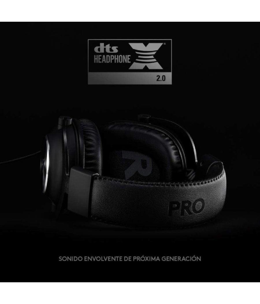 Auriculares gaming inalámbrico con micrófono logitech g pro x/ usb/ negro