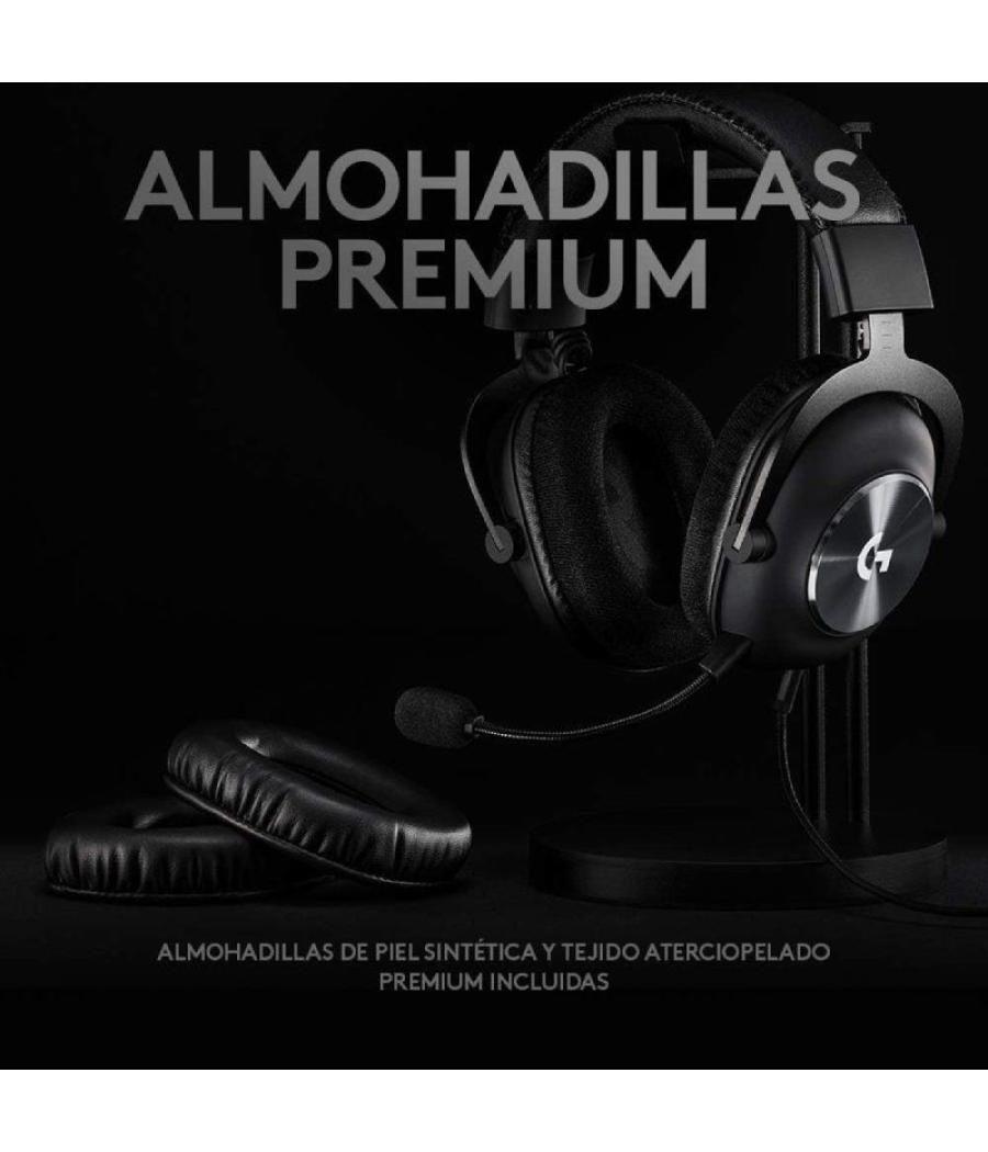 Auriculares gaming inalámbrico con micrófono logitech g pro x/ usb/ negro