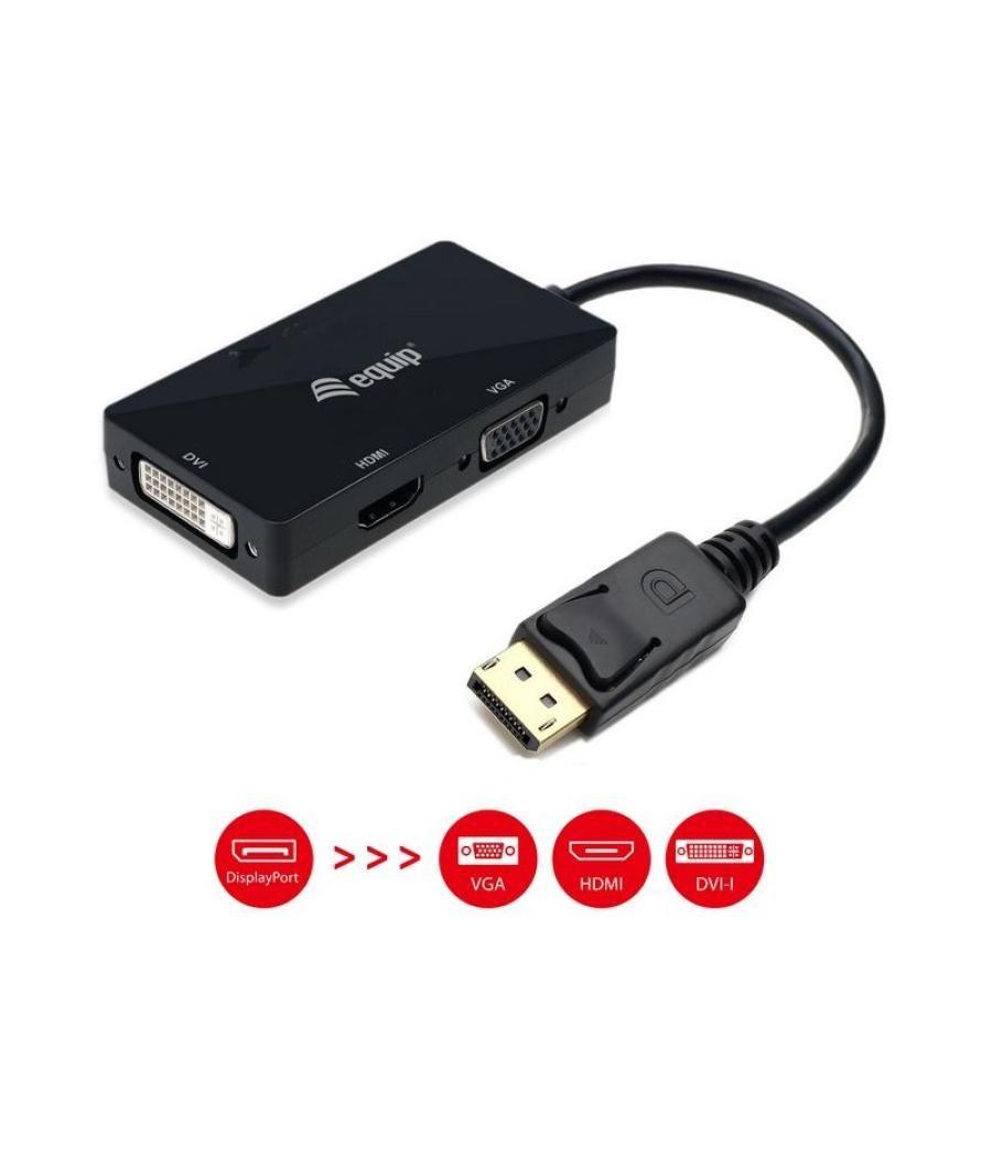 Adaptador displayport a vga / hdmi / dvi equip 133441