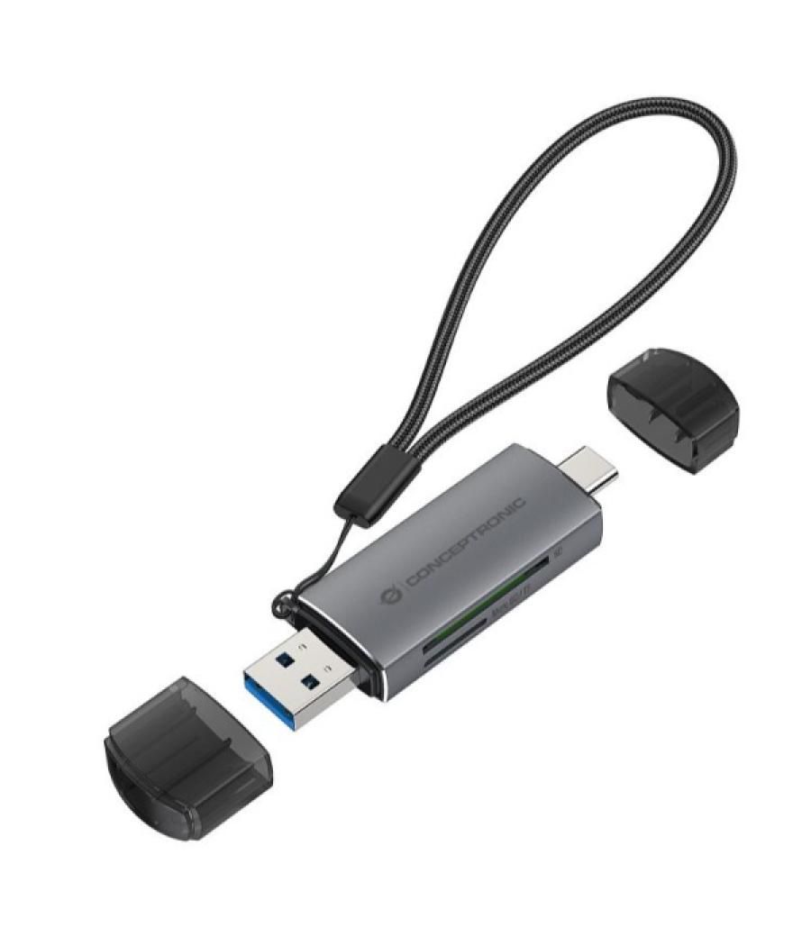 Card reader externo concentronic bian05g usb-c y usb-a compatible con sd, sdhc, sdxc, micro sd/t-flash, micro sdhc, micro sdxc
