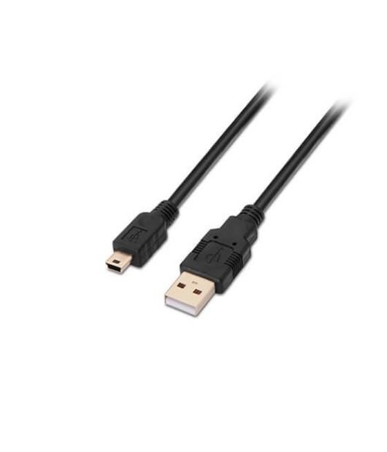 Cable usb(a) 2.0 a mini usb(b) 2.0 aisens 0.5m negro