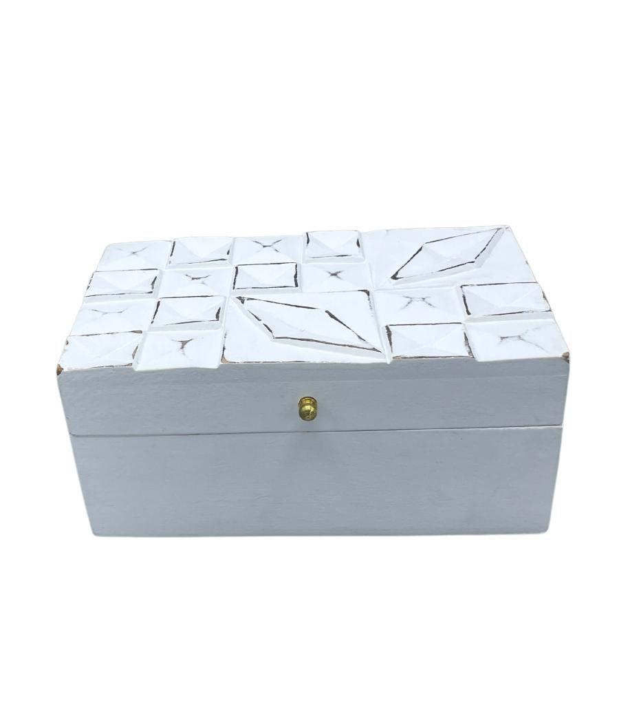 Vintage Deco - Caja Multiusos - 22x12x10cm - Diamantes Blancos