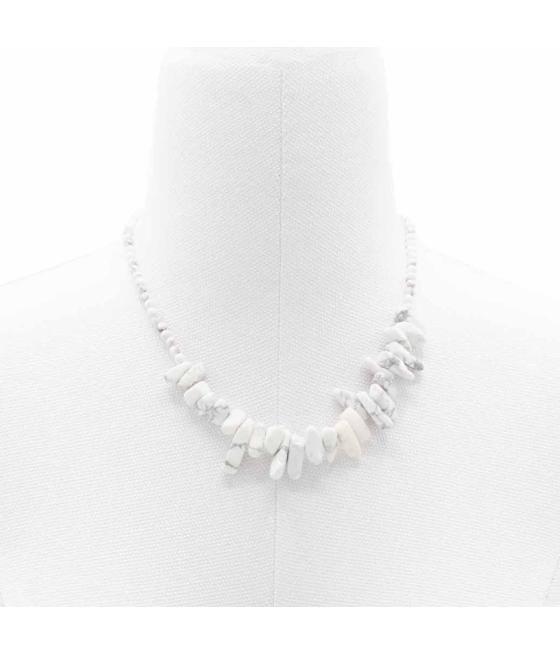 Collar de gemas Longstone - Jaspe blanco