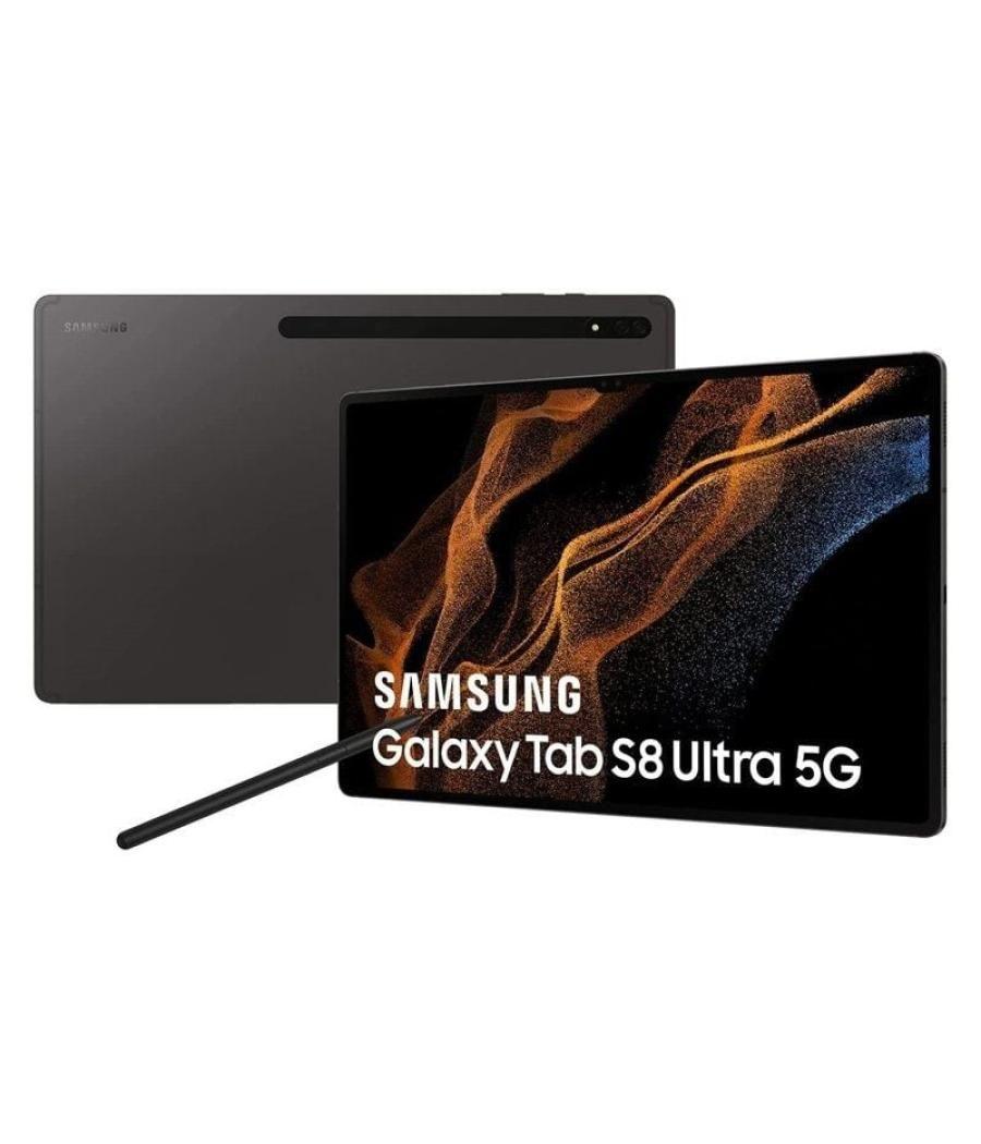 Tablet samsung galaxy tab s8 ultra 14.6'/ 12gb/ 256gb/ octacore/ 5g/ gris grafito