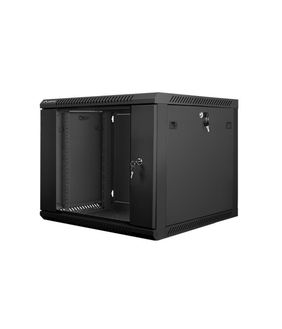 Armario rack lanberg 9u 600x600x501 auto ensamblado 19pulgadas hasta 60 kg negro