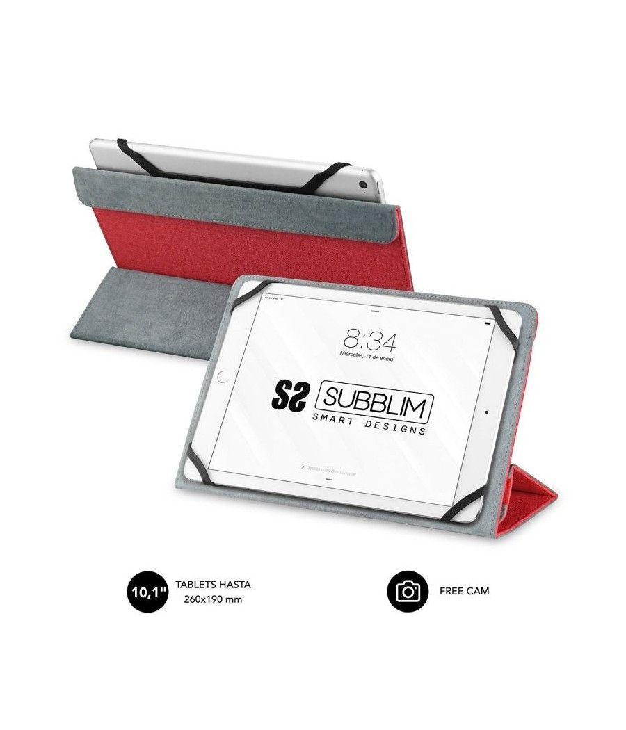 Funda Subblim Freecam para Tablets de 10.1'/ Roja - Imagen 1