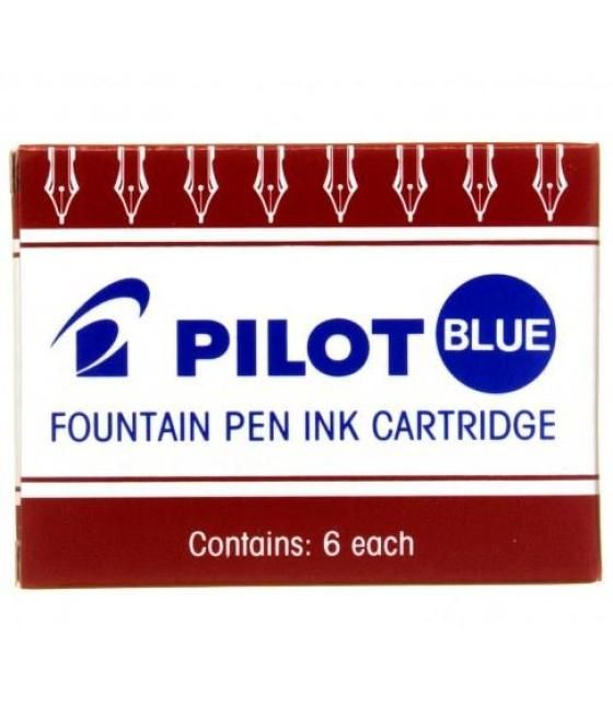Pilot cartuchos de tinta para estilográfica caja de 6 negro