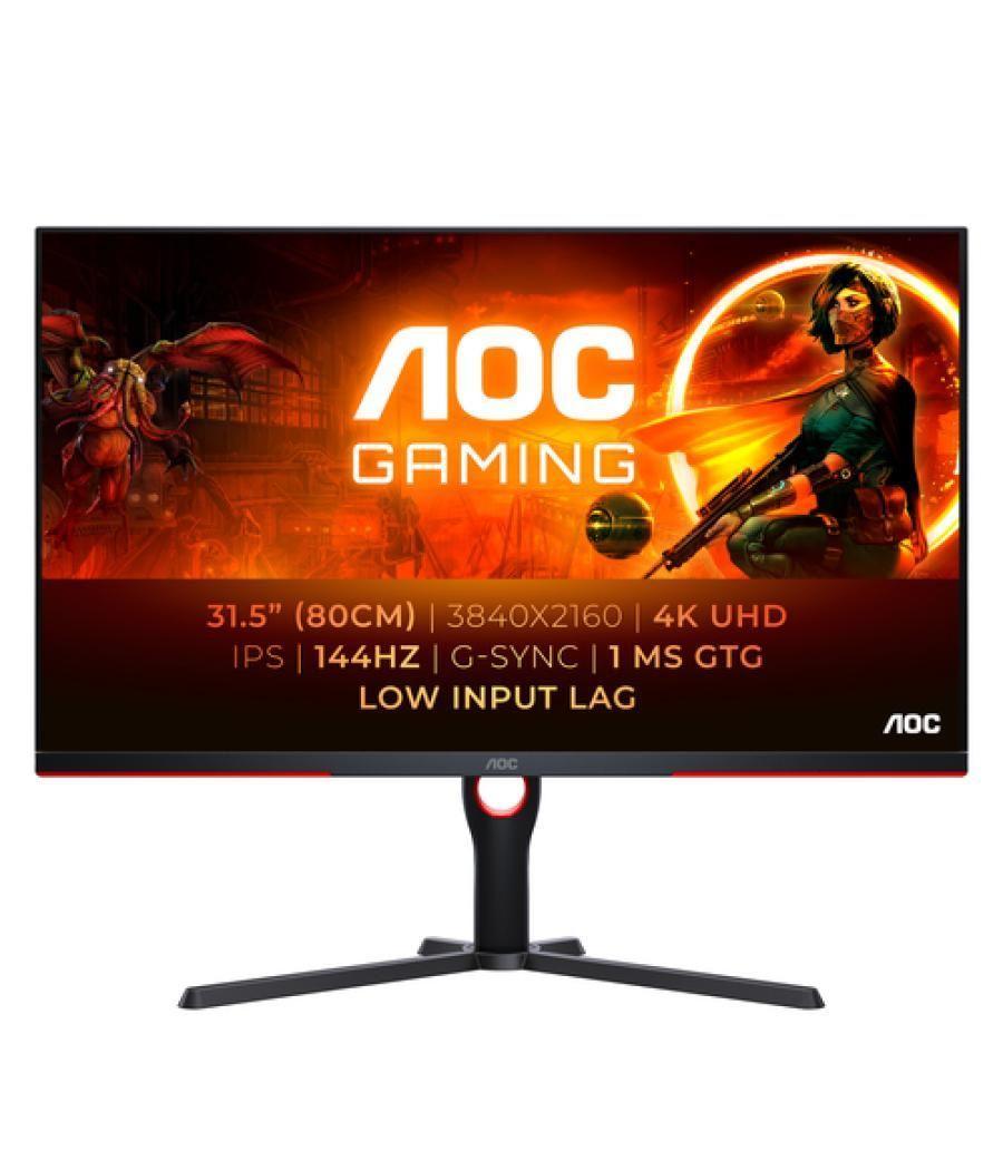 AOC G3 U32G3X/BK LED display 80 cm (31.5") 3840 x 2160 Pixeles 4K Ultra HD Negro, Rojo