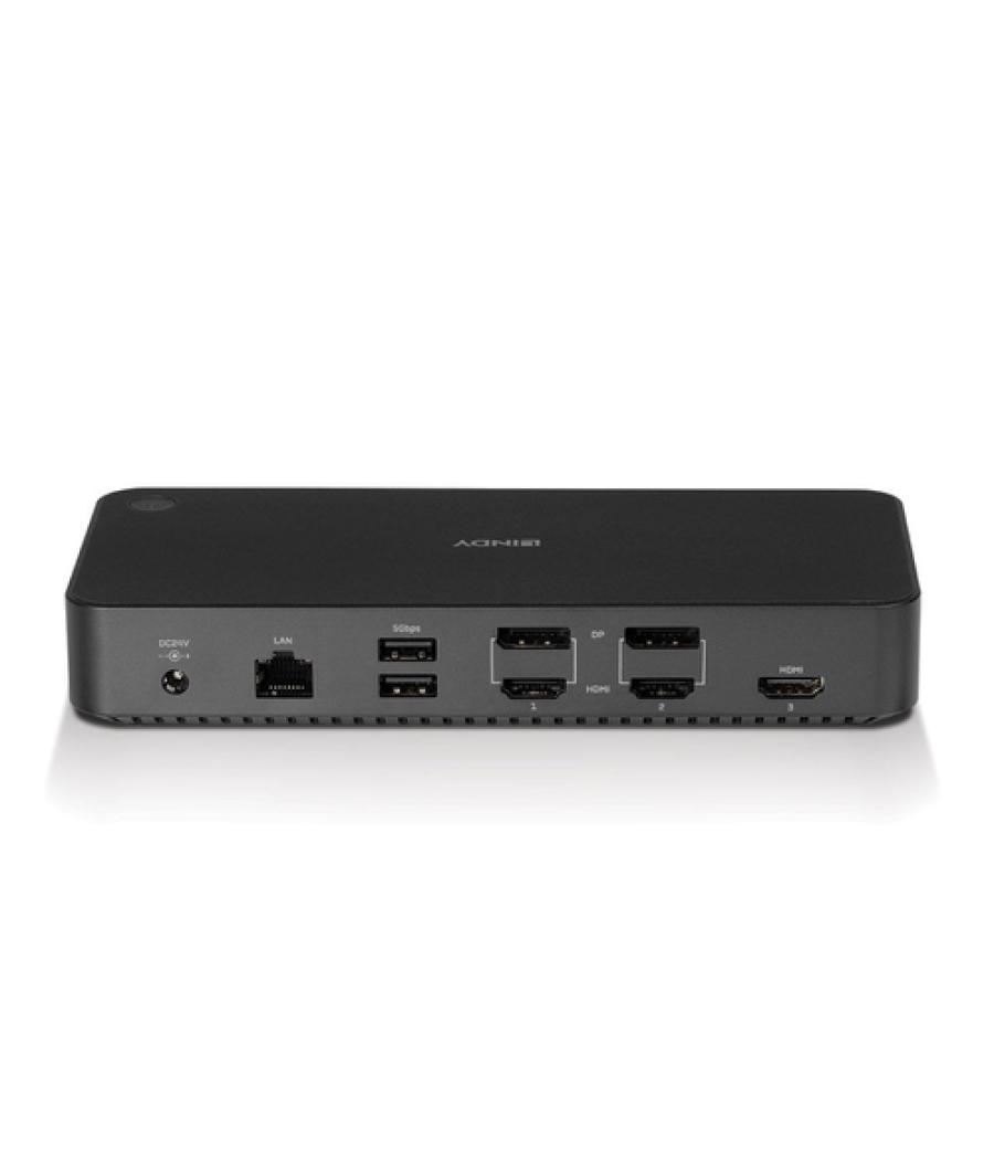 Lindy 43366 base para portátil y replicador de puertos Acoplamiento USB 3.2 Gen 2 (3.1 Gen 2) Type-C Negro