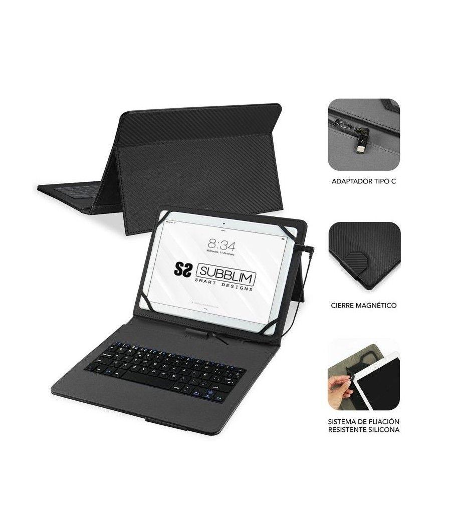 Funda con Teclado Subblim Keytab Pro USB para Tablets de 10.1'/ Negra - Imagen 2