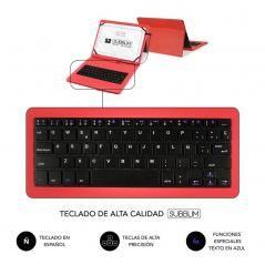 Funda con Teclado Subblim Keytab Pro USB para Tablets de 10.1'/ Roja - Imagen 4