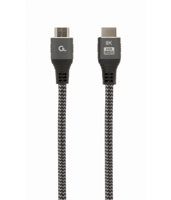 Cable trenzado hdmi 2.1 8k 60hz gembird select plus series con ethernet 3m negro