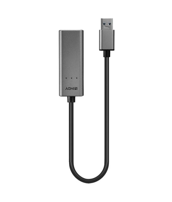 Lindy 43313 cambiador de género para cable USB-A RJ-45 Plata