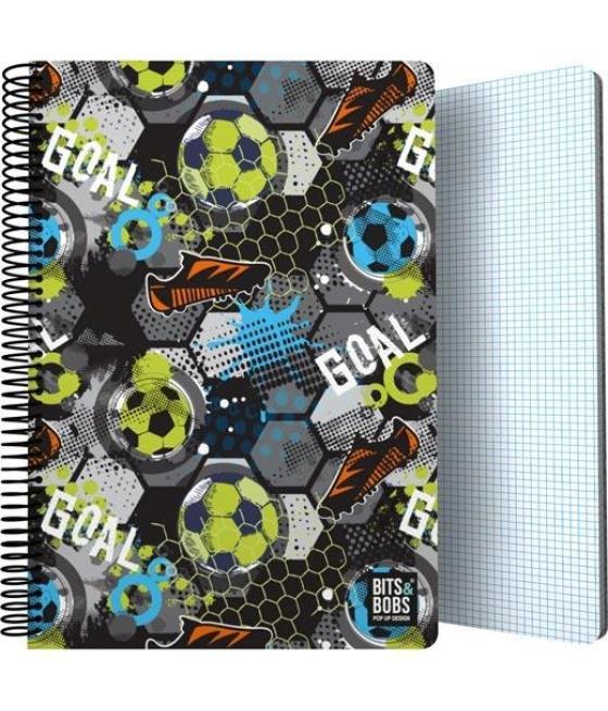 Grafoplás cuaderno folio pp 80h 90gr 4x4mm 5 bandas color bits&bobs 24 goal fsc