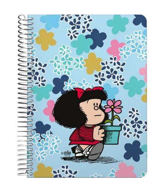 Grafoplás cuaderno 1/4 pp 80h 90gr 4x4mm 5 bandas color mafalda 24 lively fsc