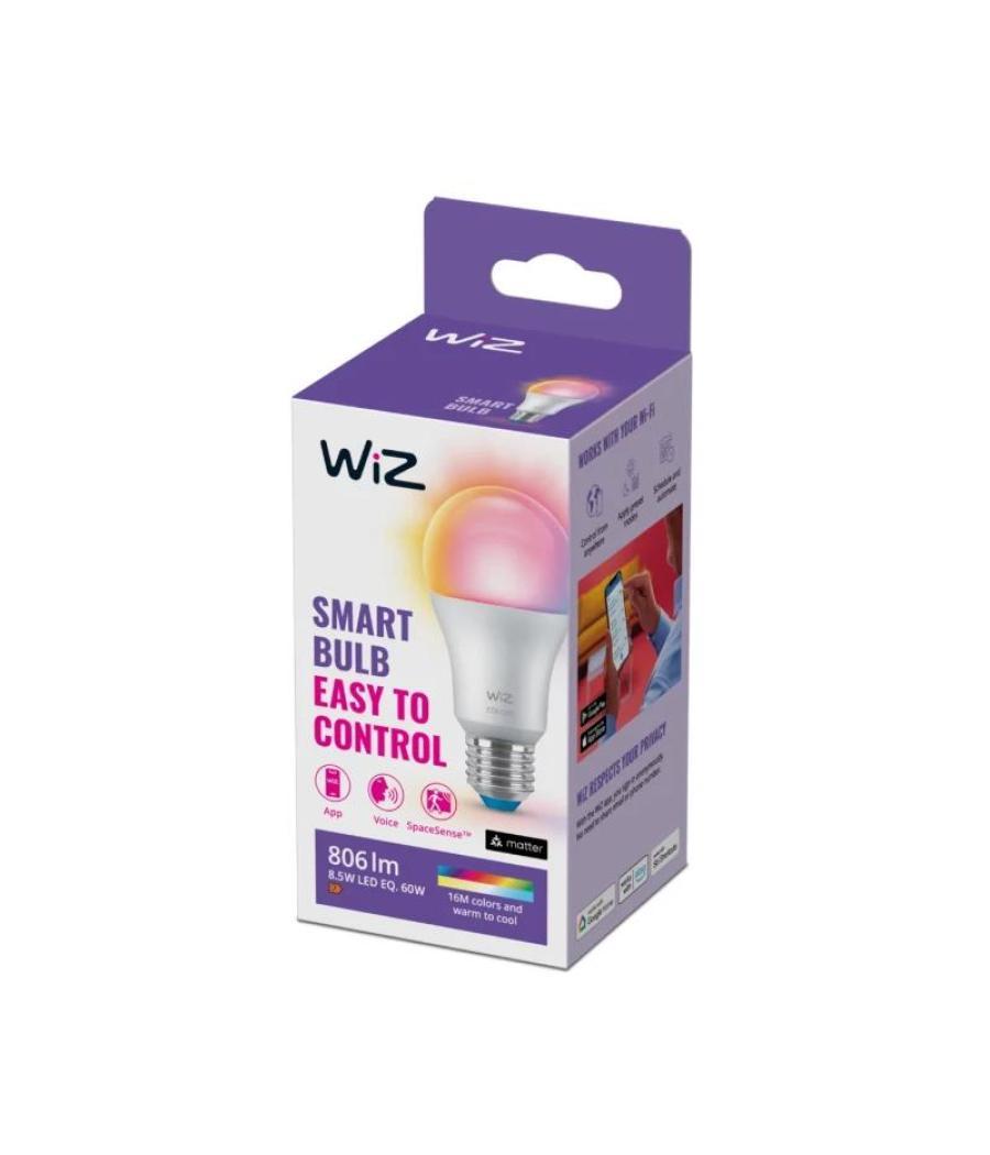 Philips wiz bombilla color 60w e27 rgb bt & wi-fi