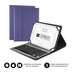 Funda con Teclado Subblim Keytab Pro Bluetooth para Tablets de 10.1'/ Purpura - Imagen 1