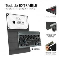 Funda con Teclado Subblim Keytab Pro Bluetooth para Tablets de 10.1'/ Purpura - Imagen 3