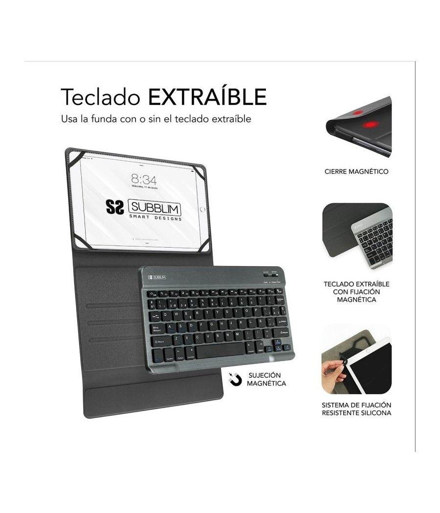 Funda con Teclado Subblim Keytab Pro Bluetooth para Tablets de 10.1'/ Purpura - Imagen 3