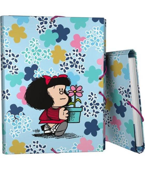 Grafoplás carpeta c/gomas 3 solapas carton forrado folio fsc mafalda 24 lively