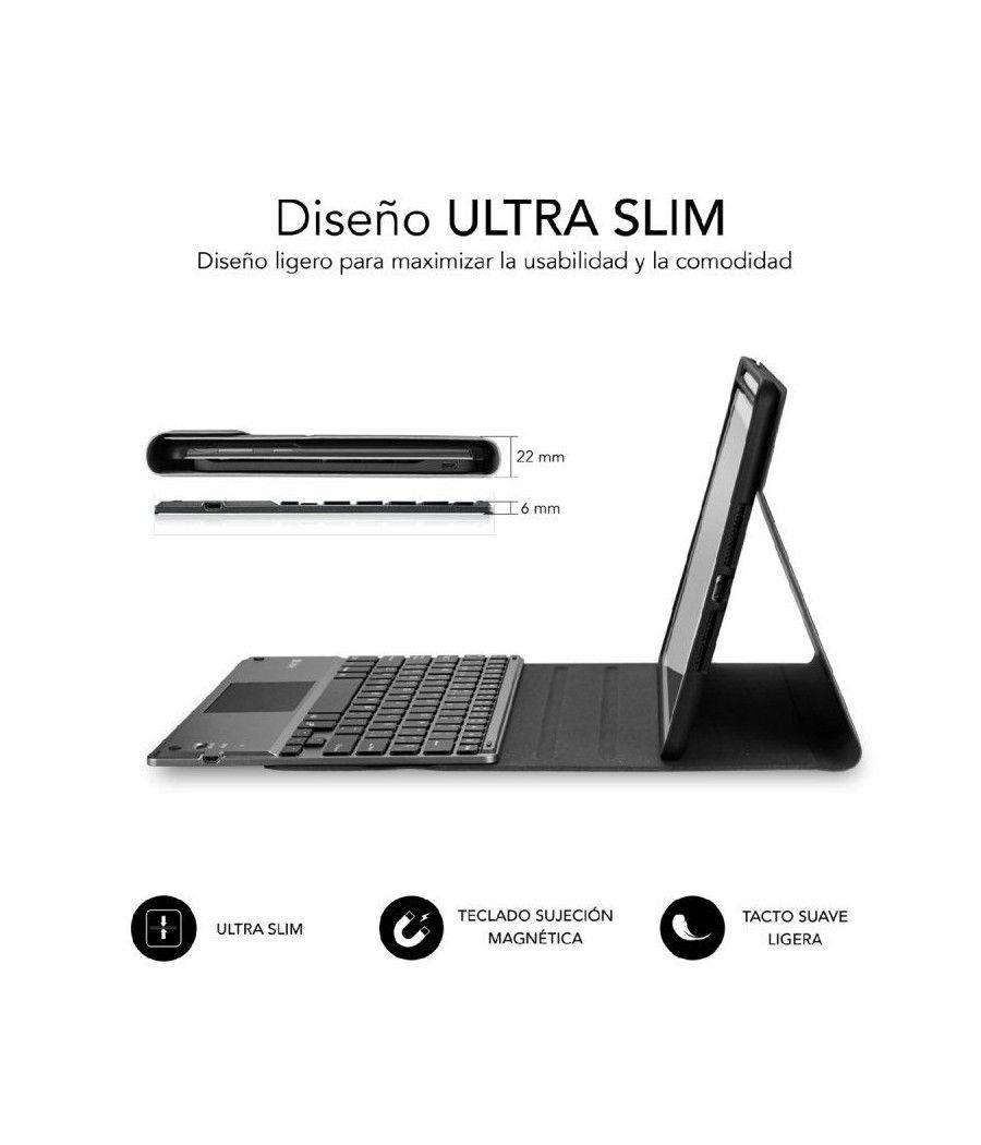 Funda con Teclado Subblim Keytab Pro BL Bluetooth Touchpad para iPad Pro 12.9' 2021-20/ Negra - Imagen 2