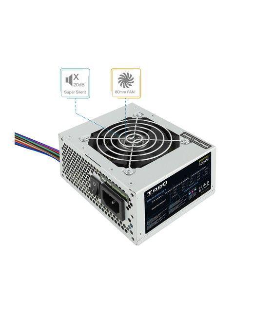 TooQ Fonte Ecopower II unidad de fuente de alimentación 500 W 20+4 pin ATX SFX Plata - Imagen 7