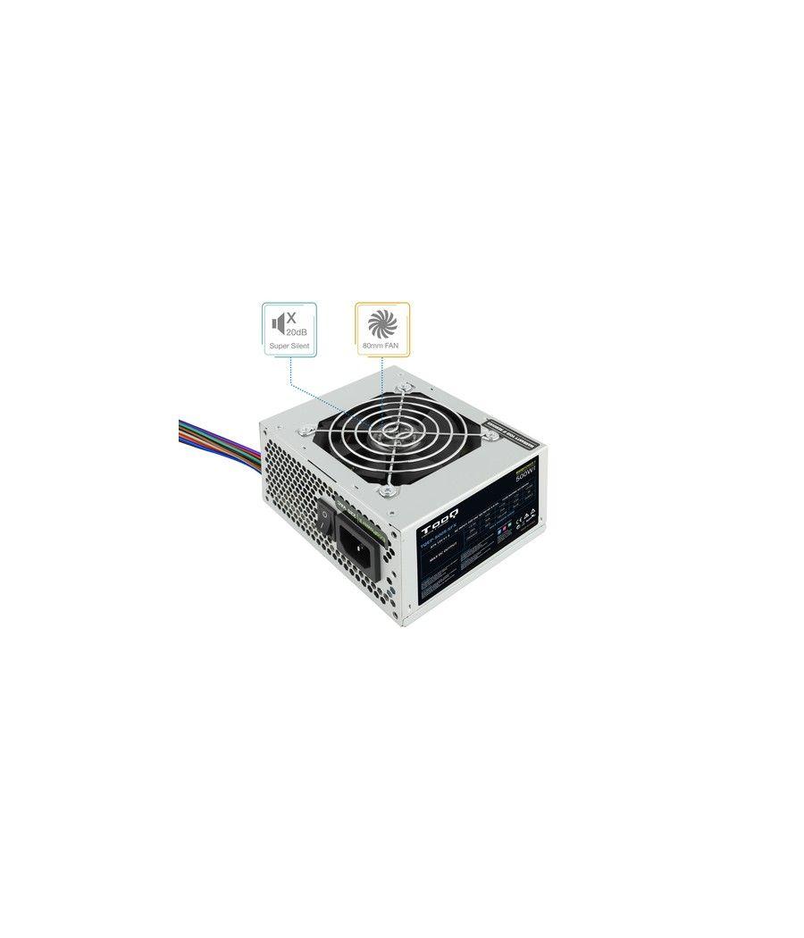 TooQ Fonte Ecopower II unidad de fuente de alimentación 500 W 20+4 pin ATX SFX Plata - Imagen 7