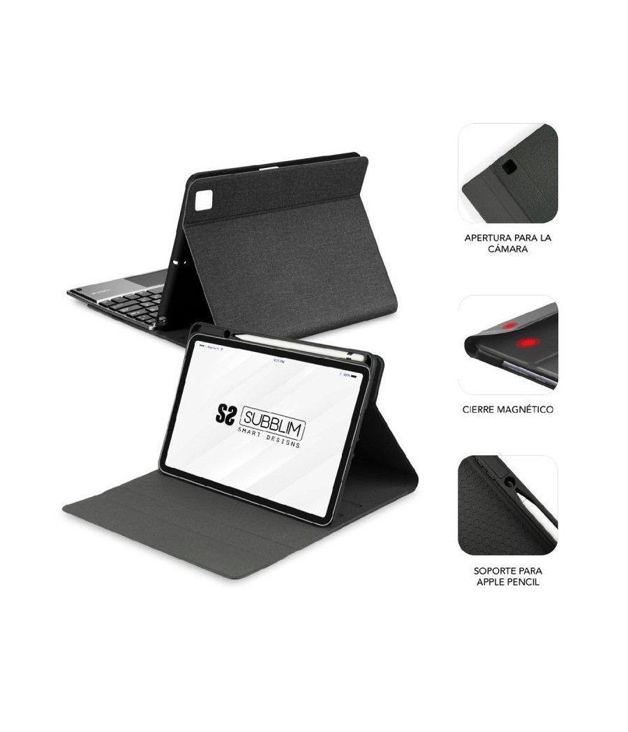Funda con Teclado Subblim Keytab Pro BL Bluetooth Touchpad para iPad Pro 12.9' 2021-20/ Negra - Imagen 5