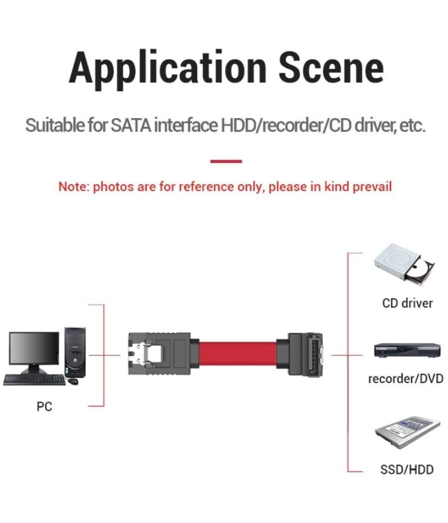 Cable sata vention kddrd/ sata hembra - sata hembra/ 50cm/ rojo