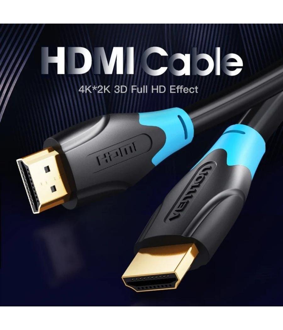 Cable hdmi 2.0 4k vention aacbg/ hdmi macho - hdmi macho/ 1.5m/ negro