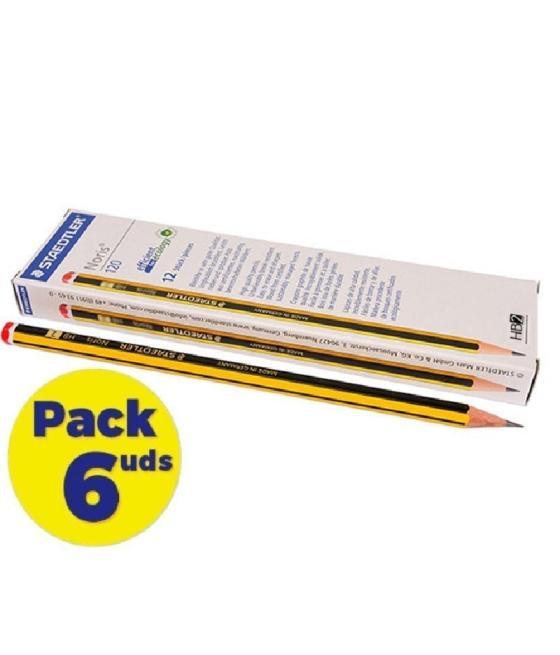 Lápices de grafito staedtler noris 120-2/ hb/ 6 cajas de 12 unidades