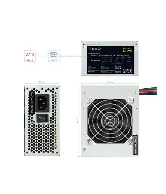 TooQ Fonte Ecopower II unidad de fuente de alimentación 500 W 20+4 pin ATX SFX Plata - Imagen 9