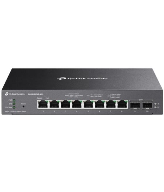 Switch semigestionable tp-link sg2210mp-m2 10p 8p poe+ 2.5gbs + 2p 10g sfp+ total 160w poe