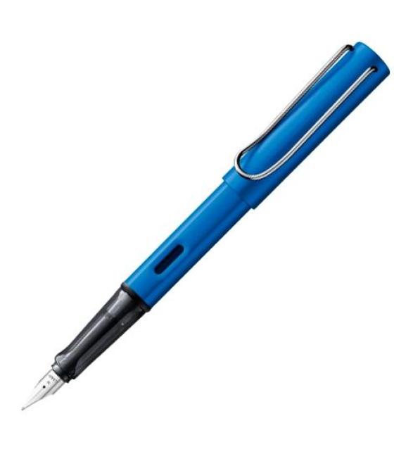 Lamy pluma estilográfica al-star aluminio ligero cartucho tinta azul punta m ocean blue