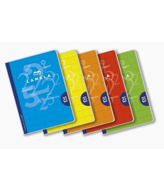 Lamela libreta grapada 50h a4 90gr cuadrovía 3mm c/margen c/surtidos básicos -5u-