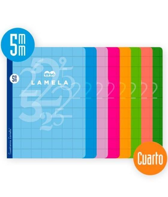 Lamela libreta grapada 50h 4º 70gr cuadrovía 5mm cubierta básica c/surtidos